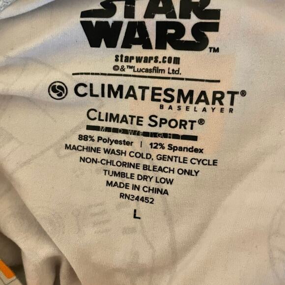 Climate Smart Base layer Starwars Millennium Falcon Cold Weather Shirt Size L - Picture 5 of 7